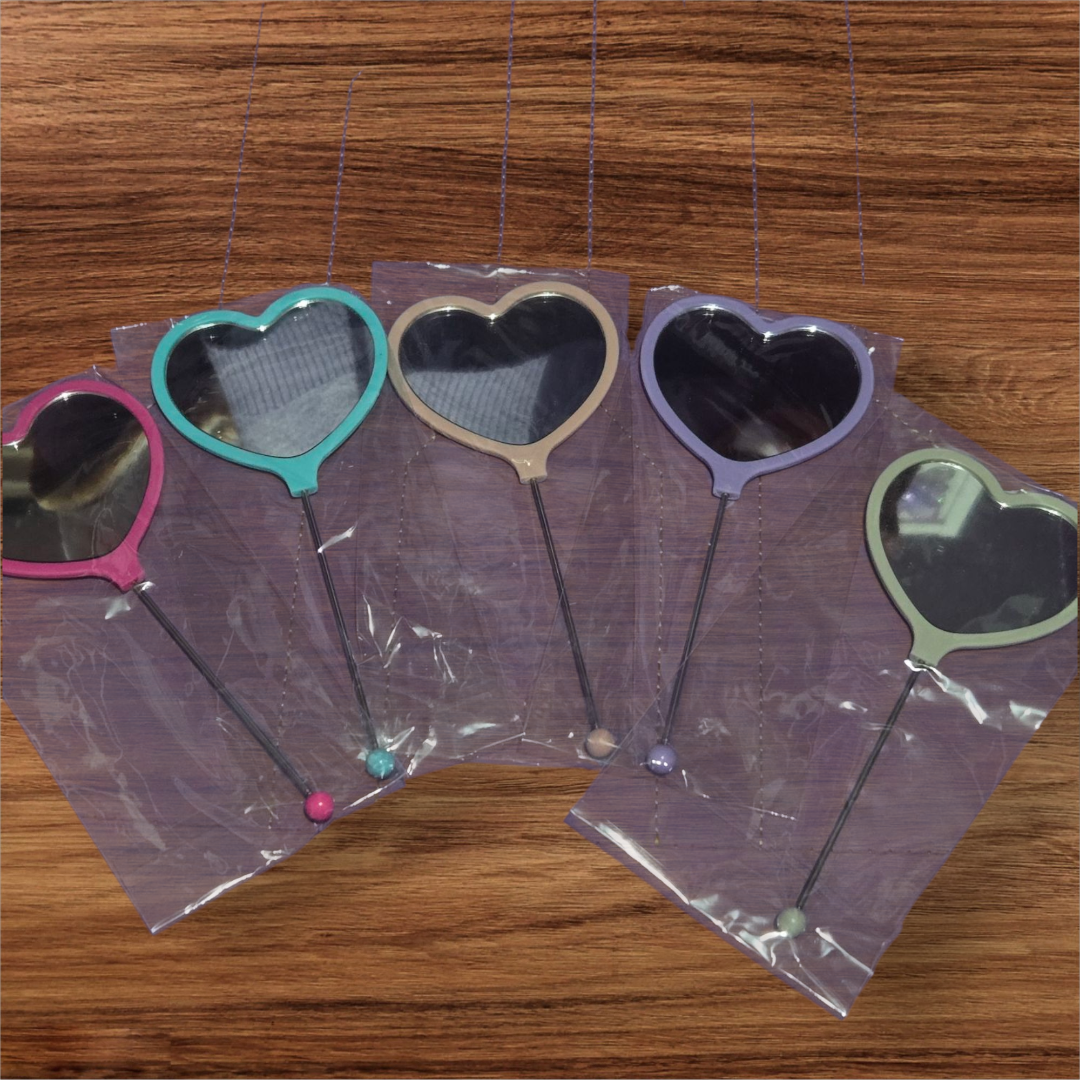 Beaded Heart Mirrors